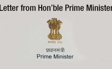Letter from Hon’ble Prime Minister of India Shri.Narendra Bhai Modi